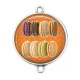 Connecteur Cabochon Argent - macaron