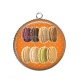 Pendentif Cabochon Argent - macaron