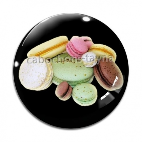 Cabochon Verre - macaron