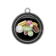 Pendentif Cabochon Argent - macaron