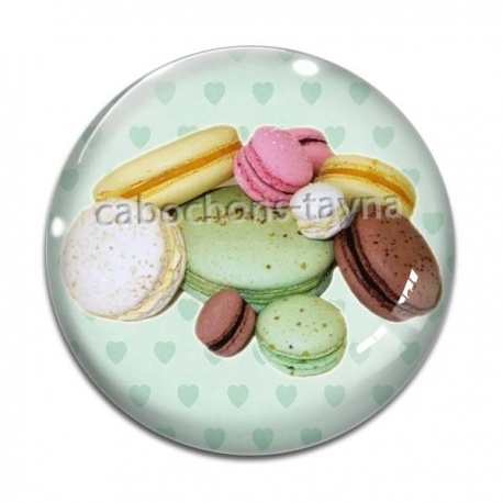 Cabochon Verre - macaron