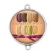 Connecteur Cabochon Argent - macaron