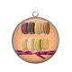 Pendentif Cabochon Argent - macaron