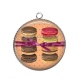 Pendentif Cabochon Argent - macaron