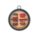Pendentif Cabochon Argent - macaron
