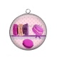 Pendentif Cabochon Argent - macaron