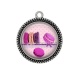 Pendentif Cabochon Argent - macaron
