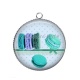 Pendentif Cabochon Argent - macaron
