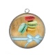 Pendentif Cabochon Argent - macaron
