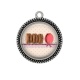 Pendentif Cabochon Argent - macaron