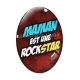 Cabochon Verre Ovale - maman est une rock star