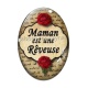 Cabochon Verre Ovale - maman est une rêveuse