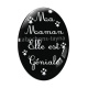 Cabochon Verre Ovale - ma maman elle est géniale