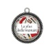 Pendentif Cabochon Argent - la plus belle maman
