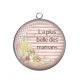 Pendentif Cabochon Argent - la plus belle des mamans