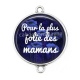 Connecteur Cabochon Argent - pour la plus jolie des mamans