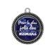 Pendentif Cabochon Argent - pour la plus jolie des mamans