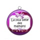 Pendentif Cabochon Argent - pour la plus jolie des mamans