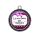 Pendentif Cabochon Argent - pour la plus jolie des mamans