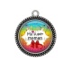 Pendentif Cabochon Argent - ma super maman