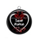 Pendentif Cabochon Argent - super maman