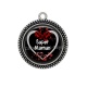 Pendentif Cabochon Argent - super maman