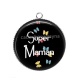 Pendentif Cabochon Argent - super maman