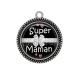 Pendentif Cabochon Argent - super maman