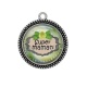 Pendentif Cabochon Argent - super maman