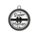 Pendentif Cabochon Argent - super maman