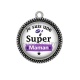 Pendentif Cabochon Argent - je suis une super maman