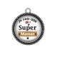 Pendentif Cabochon Argent - je suis une super maman