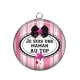 Pendentif Cabochon Argent - je suis une maman au top
