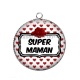 Pendentif Cabochon Argent - super maman