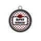 Pendentif Cabochon Argent - super maman