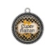 Pendentif Cabochon Argent - super maman