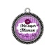 Pendentif Cabochon Argent - super maman