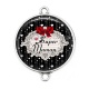 Connecteur Cabochon Argent - super maman