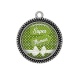 Pendentif Cabochon Argent - super maman