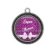Pendentif Cabochon Argent - super maman
