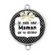 Connecteur Cabochon Argent - je suis une maman qui déchire