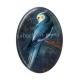 Cabochon Résine Ovale - oiseau perruche