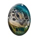 Cabochon Verre Ovale - tortue