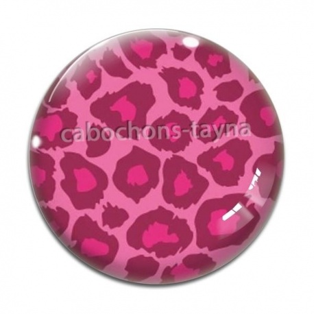 Cabochon Verre - fond peau