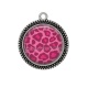 Pendentif Cabochon Argent - fond peau