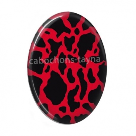 Cabochon Résine Ovale - fond peau