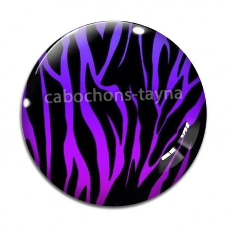 Cabochon Verre - fond peau