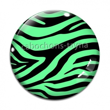 Cabochon Verre - fond peau