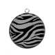 Pendentif Cabochon Argent - fond peau