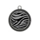 Pendentif Cabochon Argent - fond peau